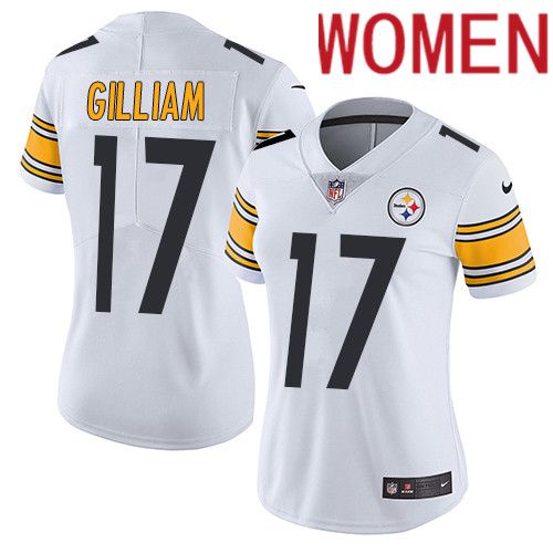 Women Pittsburgh Steelers #17 Joe Gilliam Nike White Vapor Limited NFL Jersey